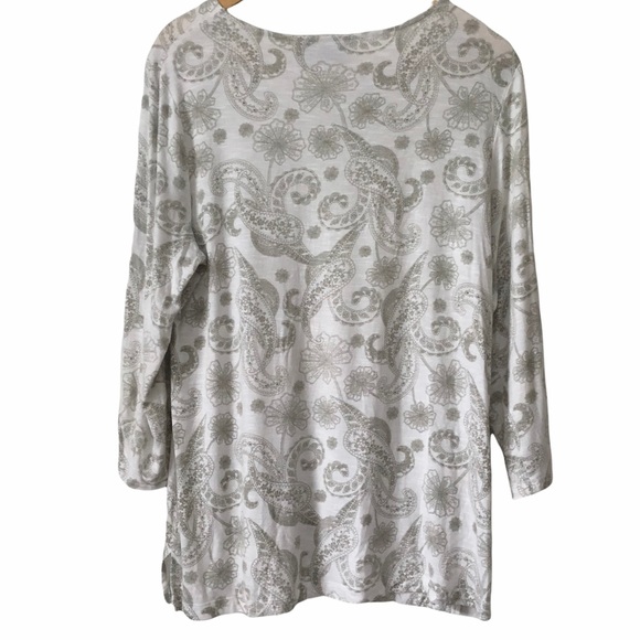 Chico’s EASYWEAR Top Size 1 Paisley - Picture 9 of 11